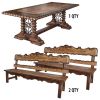 Belruse Bench Dining Table Set of 3 (KIT)