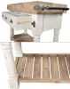 Farmhouse Island Work Console White Chalk and Natural