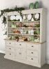 Farmhouse Cote de Azur Hutch in White Chalk and Natural Finish