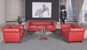 Classic Chesterfield Chair Red