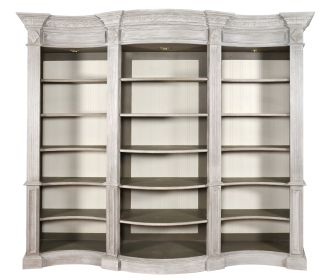 Mystique Gray Buckingham Curved Library Bookcase