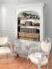 Mystique Gray Shell Library Bookcase