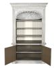 Mystique Gray Shell Library Bookcase