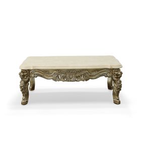 Platine Lion Coffee Table with Marble Top