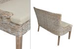 Alfresco Bench Kuba Weave Savannah Wash