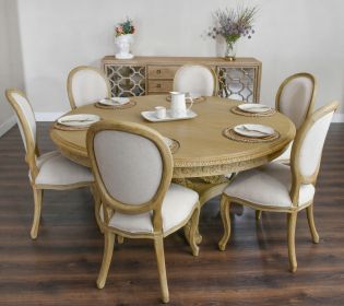 Beachstone Anglia 72 Inch Round Dining Table Set of 7