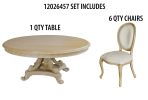 Beachstone Anglia 72 Inch Round Dining Table Set of 7