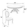 Beachstone Anglia 72 Inch Round Dining Table Set of 7