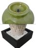 Avocado Green Bubbling Fountain With Base