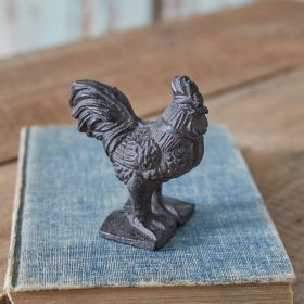 Cast Iron Rooster - Rustic Brown - Box of 2