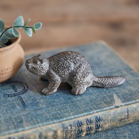 Cast Iron Beaver Figurine