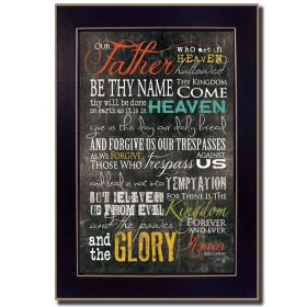 "The Lords Prayer" By Marla Rae, Printed Wall Art, Ready To Hang Framed Poster, Black Frame