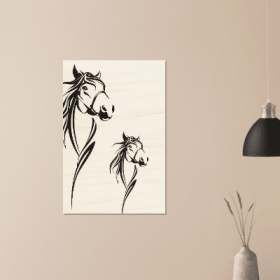 Equestrian Elegance Wood Print Art and Design by HadiArts