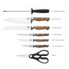 Chicago Cutlery Precision Cut 15-Piece Kitchen Knife Set with Wood Block, Kitchen Shears, and Sharpening Steel