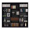 Lowell Black 3 Piece Living Room Set with 3 Bookcases