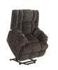 Brown Power Lift Recliner with Heating and Massage