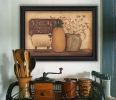 "Country Necessities" By Pam Britton, Printed Wall Art, Ready To Hang Framed Poster, Black Frame