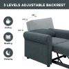 3-in-1 Sofa Bed Chair, Convertible Sleeper Chair Bed,Adjust Backrest Into a Sofa,Lounger Chair,Single Bed,Modern Chair Bed Sleeper for Adults