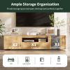 70'' Modern TV Stand with 3 Cabinets& Drawer, Entertainment Center for TVs up to 80'', Color Matching Television Console for Living Room, Bedroom