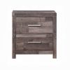 Dark Oak 2-Drawer Nightstand