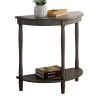 Traditional Design 1pc Side Table Storage Bottom Shelf Antique Gray Color Home Living Room Furniture