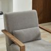 30.3"W Swivel Modern Upholstered Accent Chair with Solid Wood Armrests and 360 Degree Comfy Lounge Reading Chair, Side Armchair for Hotel, Bedroom