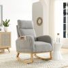 Welike 27.6"W Modern Accent High Backrest Living Room Lounge Arm Rocking Chair, Two Side Pocket(W83453336)