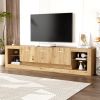 78'' Modern TV Stand with 6 Cabinets& 2 Open Compartments, Entertainment Center for TVs up to 90'', Television Console for Living Room, Bedroom