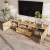 70'' Modern TV Stand with 3 Cabinets& Drawer, Entertainment Center for TVs up to 80'', Color Matching Television Console for Living Room, Bedroom