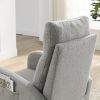 Welike 27.6"W Modern Accent High Backrest Living Room Lounge Arm Rocking Chair, Two Side Pocket(W83453336)