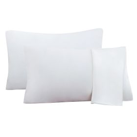 75D Satin Artificial Silk Pillowcase (Option: White brushed-Queen 20X30in)