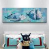 Hand Painted Oil Painting Modern Abstract Fish Family Living Room Hallway Bedroom Luxurious Decorative Painting