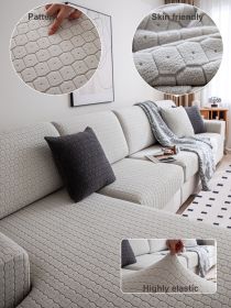 1 PC Sofa Cover Elastic All Inclusive Universal Set All Season Universal Anti Cat Scratch Sofa Cushion Cover (Color: Light Gray, size: Pillow cover)