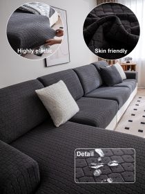 1 PC Sofa Cover Elastic All Inclusive Universal Set All Season Universal Anti Cat Scratch Sofa Cushion Cover (Color: Dark Gray, size: Pillow cover)