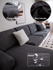 1 PC Sofa Cover Elastic All Inclusive Universal Set All Season Universal Anti Cat Scratch Sofa Cushion Cover (Color: Dark Gray, size: Sofa head cover)