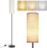 Floor Lamp for Living Room, Modern Standing Lamps with Lampshade, Minimalist Tall Lamp with Foot Switch for Living Room, Bedroom, Kids Room