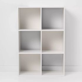 11" 6 Cube Organizer Shelf (Color: White)