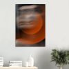 Abstract Art Orange Orb Canvas Print Design By HadiArts