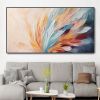 Handmade Oil Painting Abstract Peacock Feather Painting Feather Landscape Furniture Decor Hand Muscle Oil Painting Modern Art Minimalist Living Room W