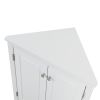 Triangle Bathroom Storage Cabinet with Adjustable Shelves, Freestanding Floor Cabinet for Home Kitchen