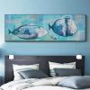 Hand Painted Oil Painting Modern Abstract Fish Family Living Room Hallway Bedroom Luxurious Decorative Painting