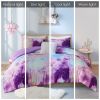 Watercolor Tie Dye Printed Comforter Set with Throw Pillow